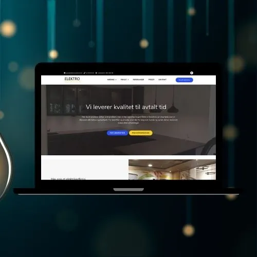 Skjermbilde av nettsiden til Elektro Solutions AS