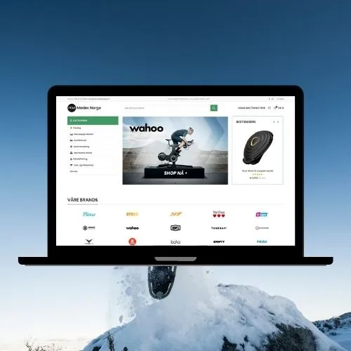 Skjermbilde av nettsiden til Medex Norge AS