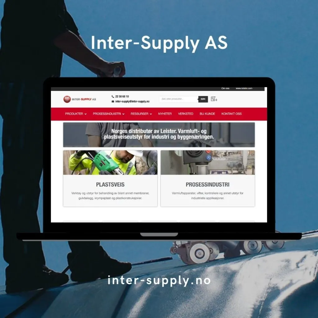 Skjermbilde av nettsiden til Inter-Supply AS