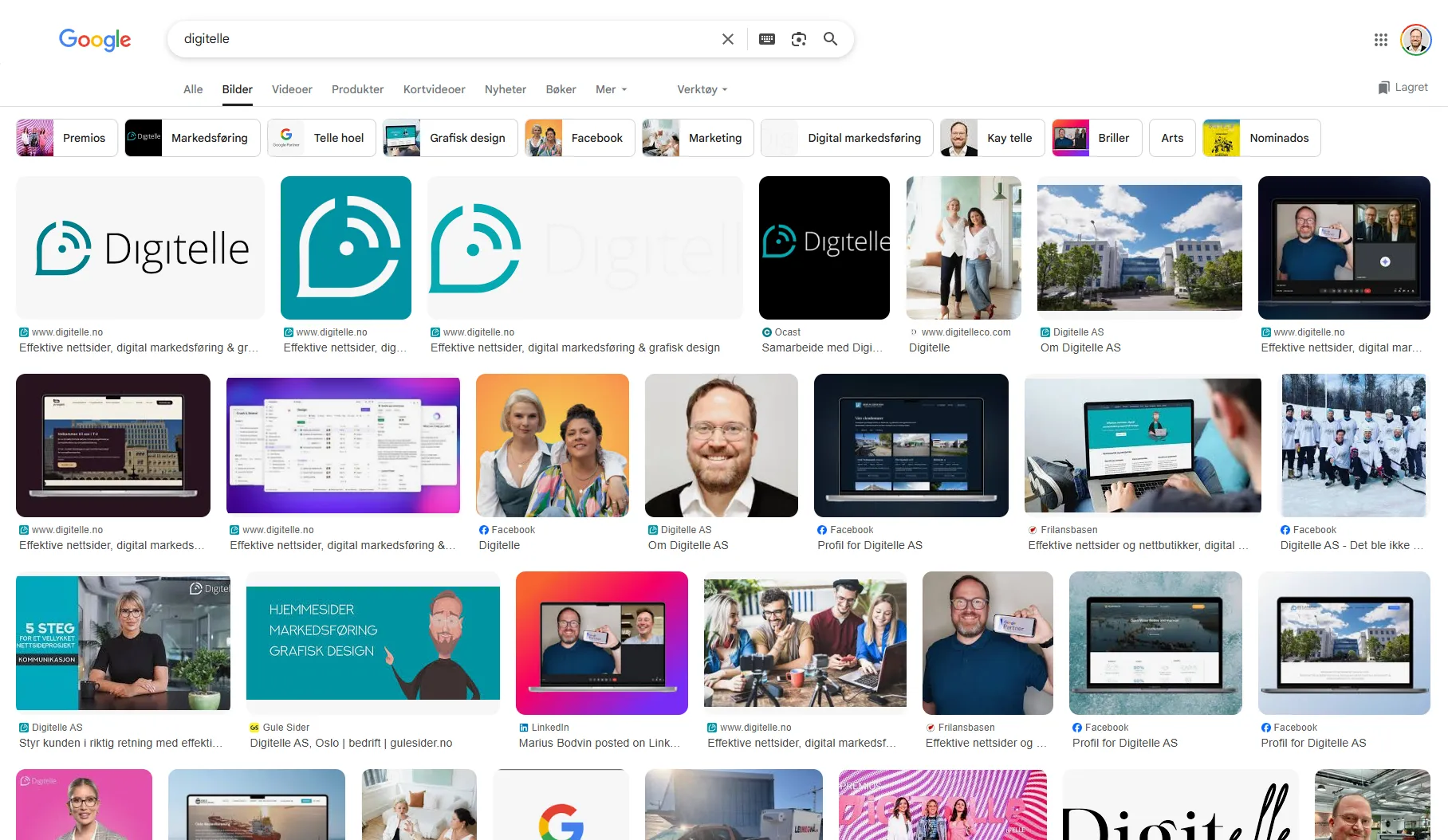Eksempel på Google bildesøk-resultat
