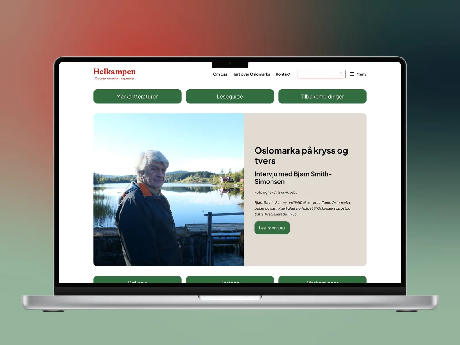 Skjermbilde av nettsiden til Heikampen AS
